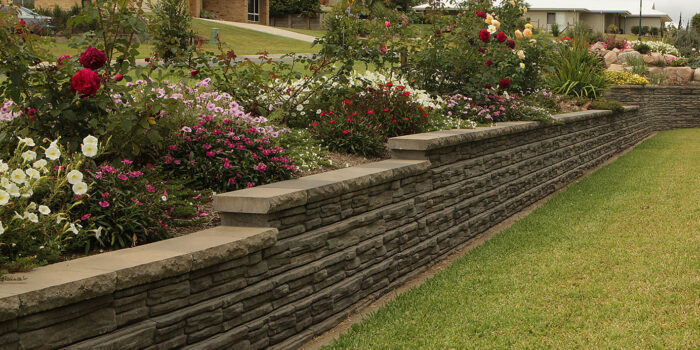 Flagstone Garden Retaining Wall